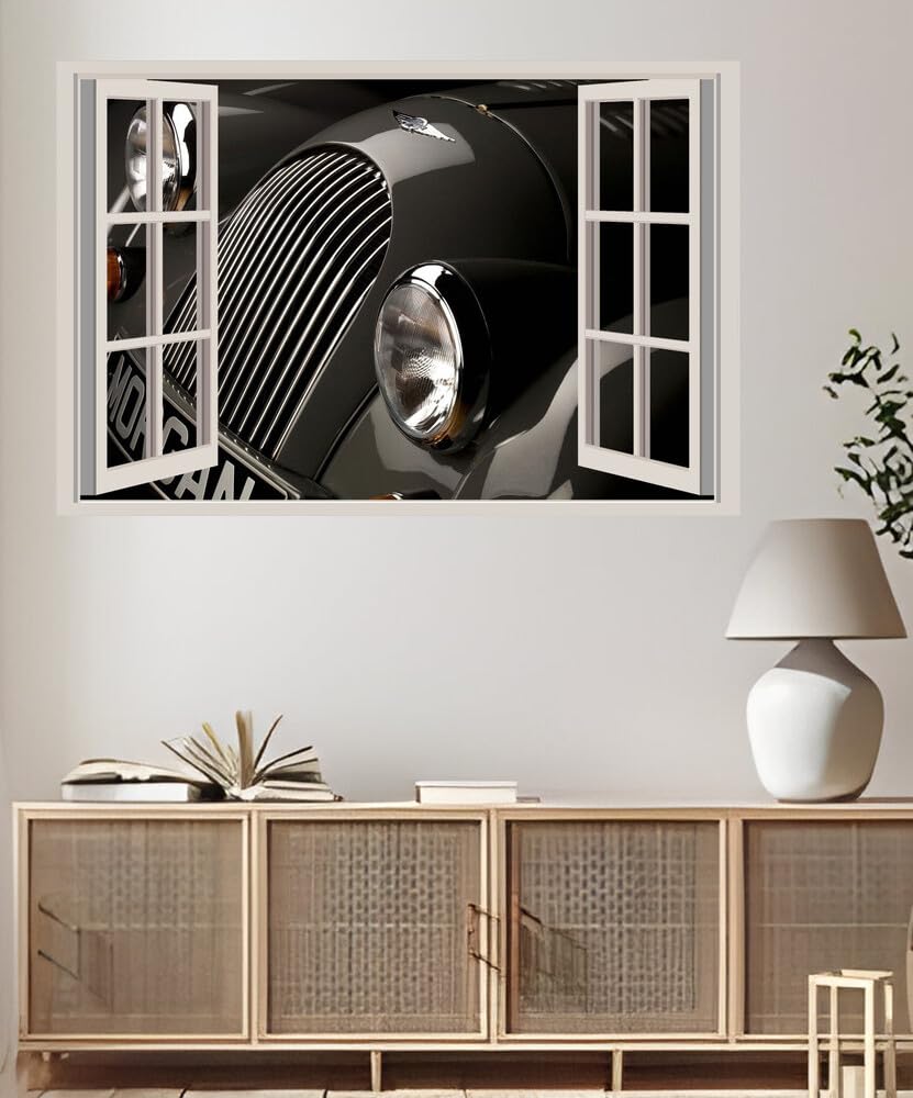 JVERF - JZZA17188 Morgan Motor Company| Self-Adhesive Open Window Wall Sticker