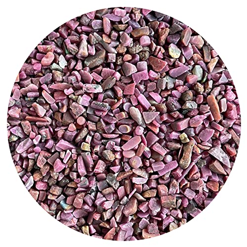 Image of GAF TREASURES 2 oz Lot Natural Semi Tumbled Gemstone Chips, Crushed Mini Crystals, Undrilled Crystal Chips (Ruby)