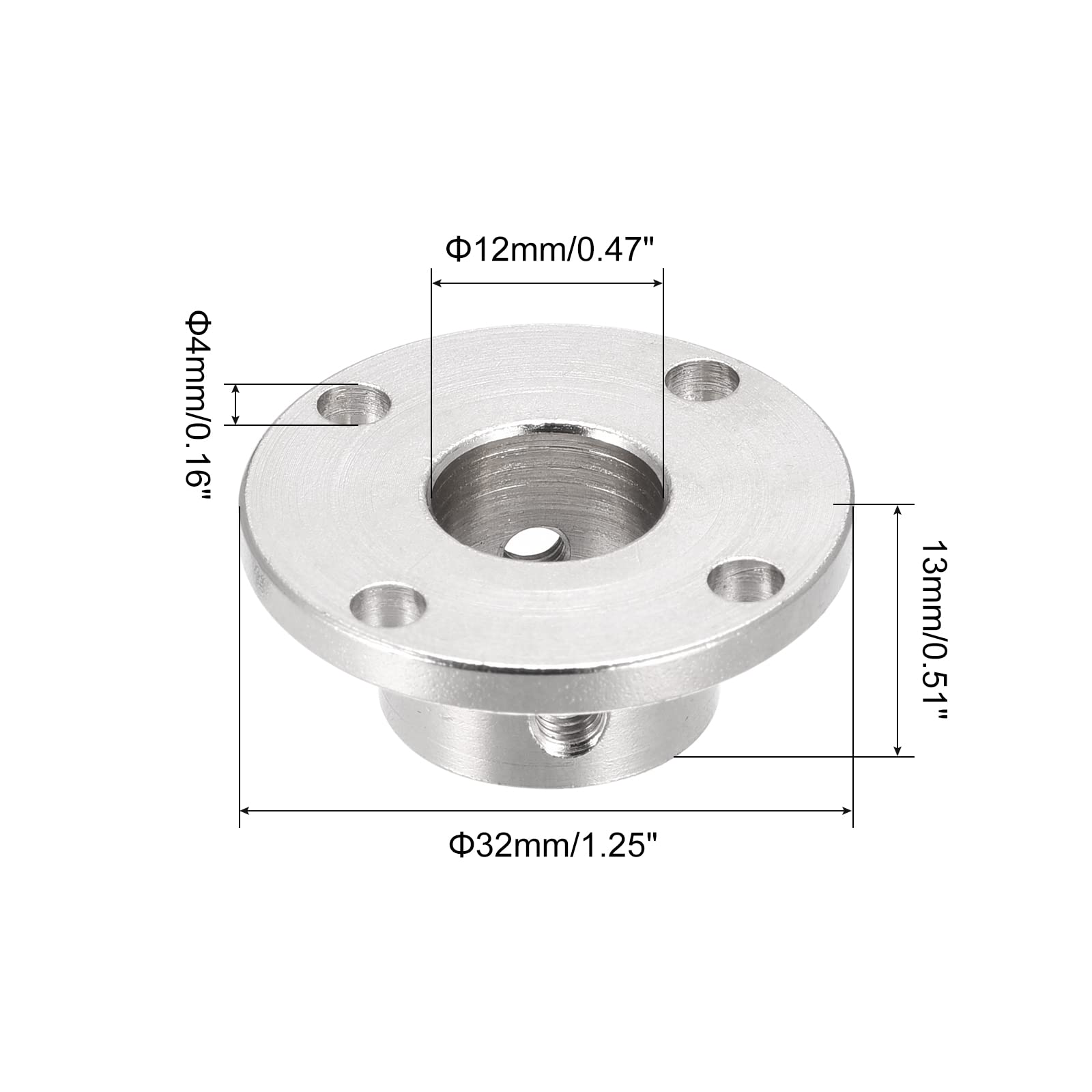 4 Connettori Di Accoppiamento Flangiato 5mm Con Viti - Per Motori Modello RC | Distanza Fori 15mm - Foto 3