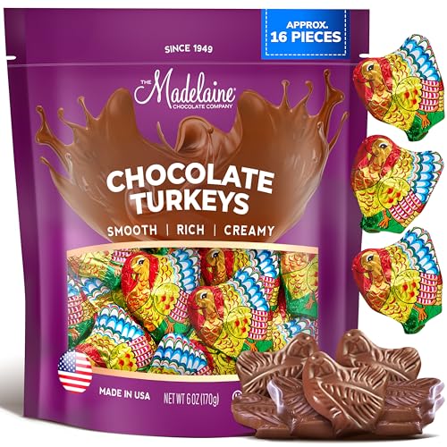 Madelaine Milk Chocolate Turkey Candy – Individually Foil-Wrapped...