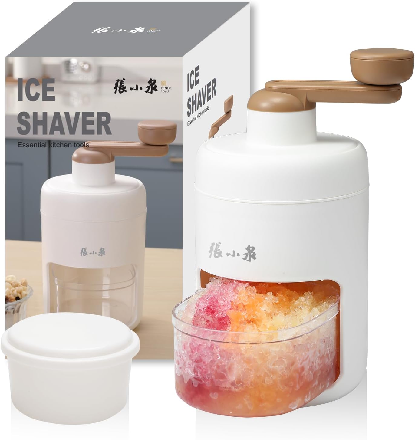 ZHANG XIAO QUAN SINCE 1628 Hand-cranked Shaver Ice and Snow Cone Machine, Manual Shaved Ice Machine Household Protable Small Slushie Machine – BPA Free ZHANG XIAO QUAN SINCE 1628 Hand-cranked Shaver Ice and Snow Cone Machine, Manual Shaved Ice Machine Household Protable Small Slushie Machine – BPA Free