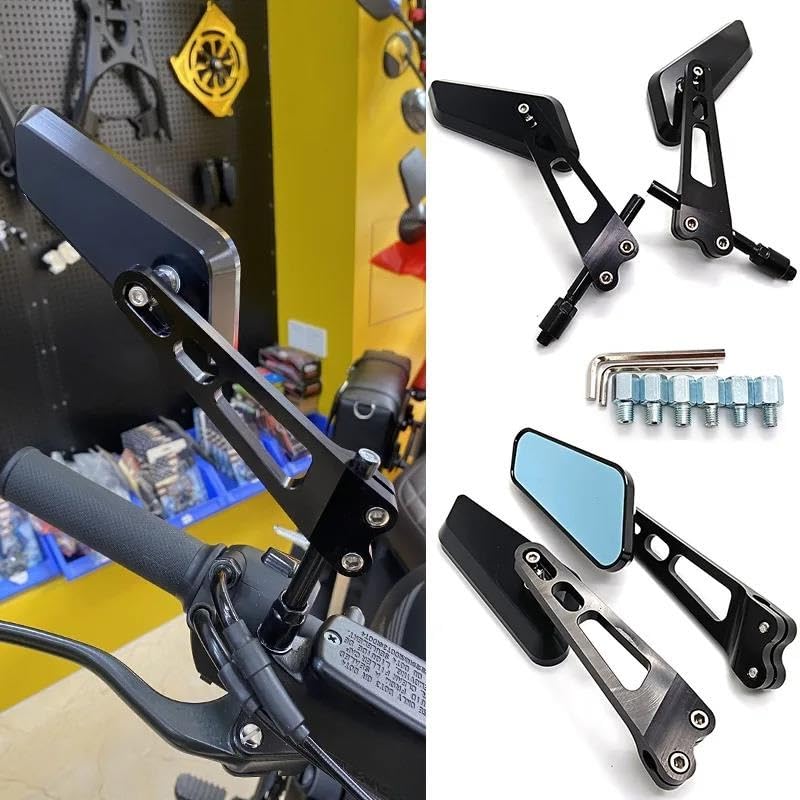 Espejo retrovisor Ducati recambio de 8mm 10mm para manillar de motocicleta 4