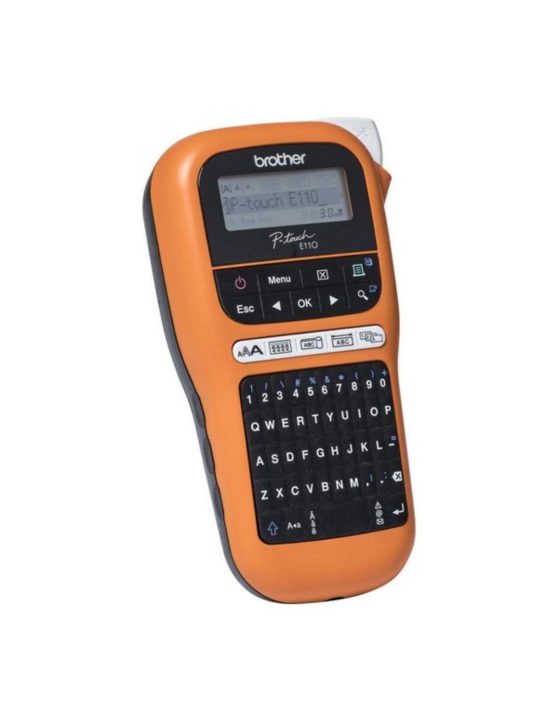 Brother Etichettatrice portatile elettrica PT-E110VP LCD Arancione