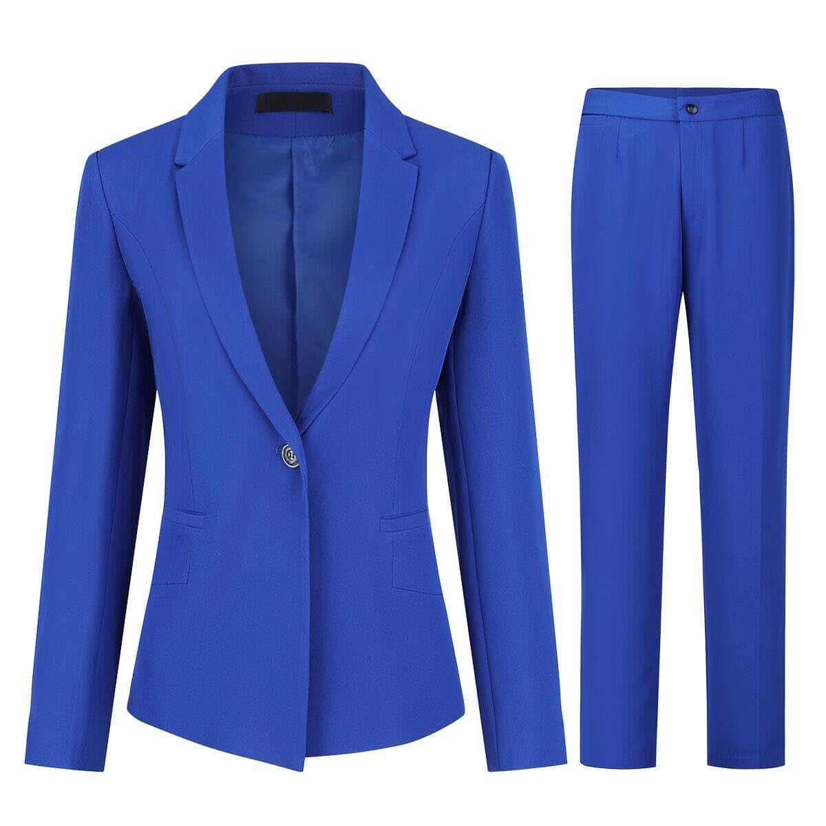 YUNCLOSWomen's 2 Piece Office Lady Business Suit Set Slim Fit Blazer Pant