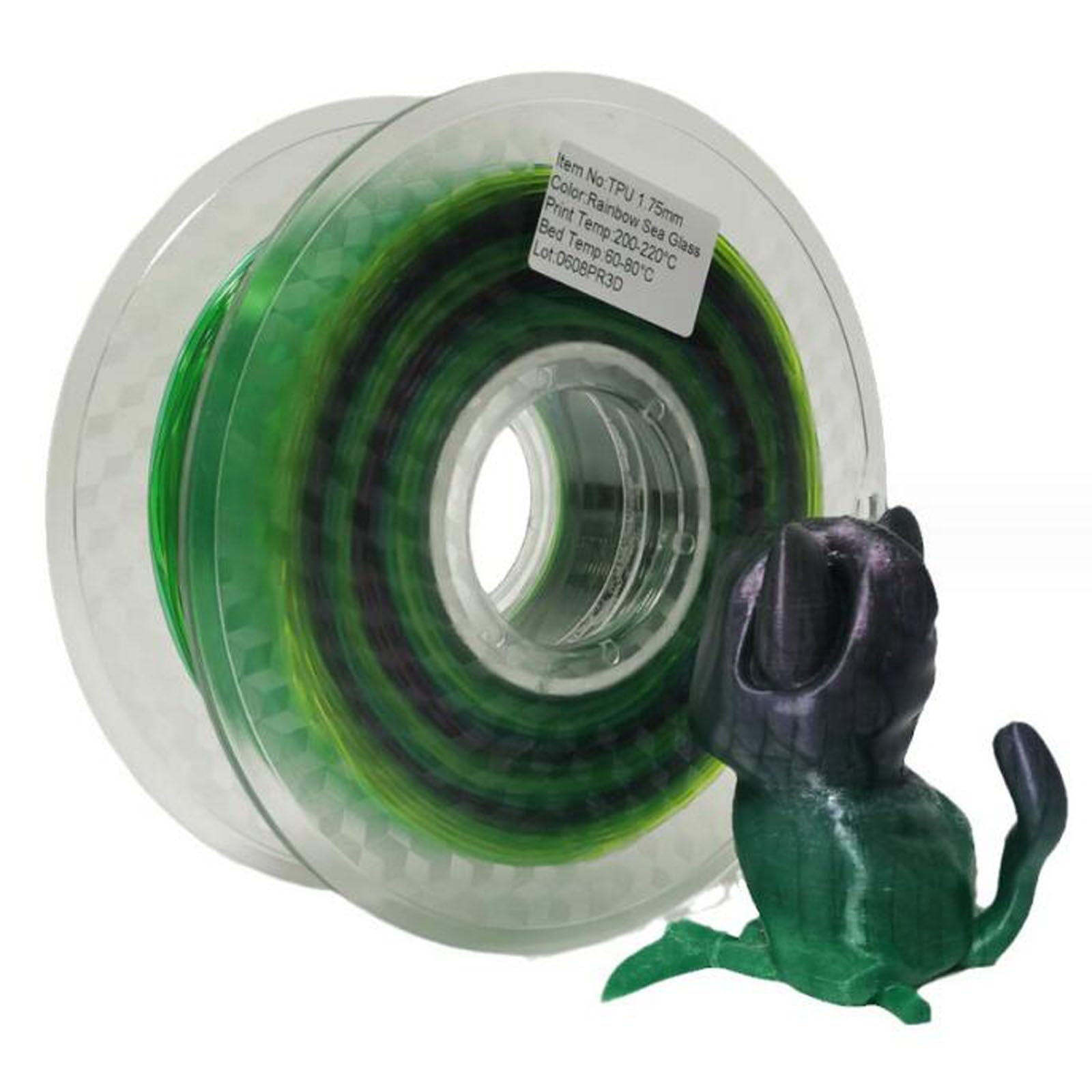 TPU Rainbow Verbrauchsmaterialien, Multi -Farb -Gradient 3D -Drucklinie, Filament 1 Kg, Aurora 1,75 -Mm -Drucker Verbrauchsmaterialien,Blau