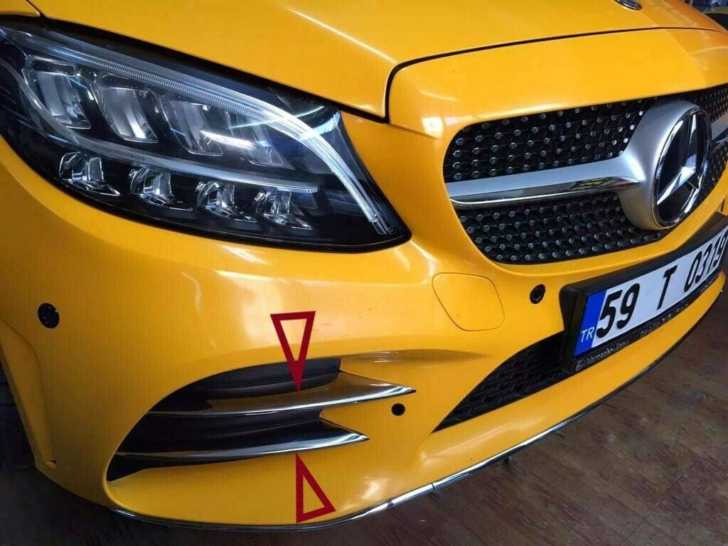 C Klasse Amg W205 Edelstahl Chrom Nebelscheinwerfer Blenden 4 Stuck Ab 2018 Amazon De Auto Motorrad