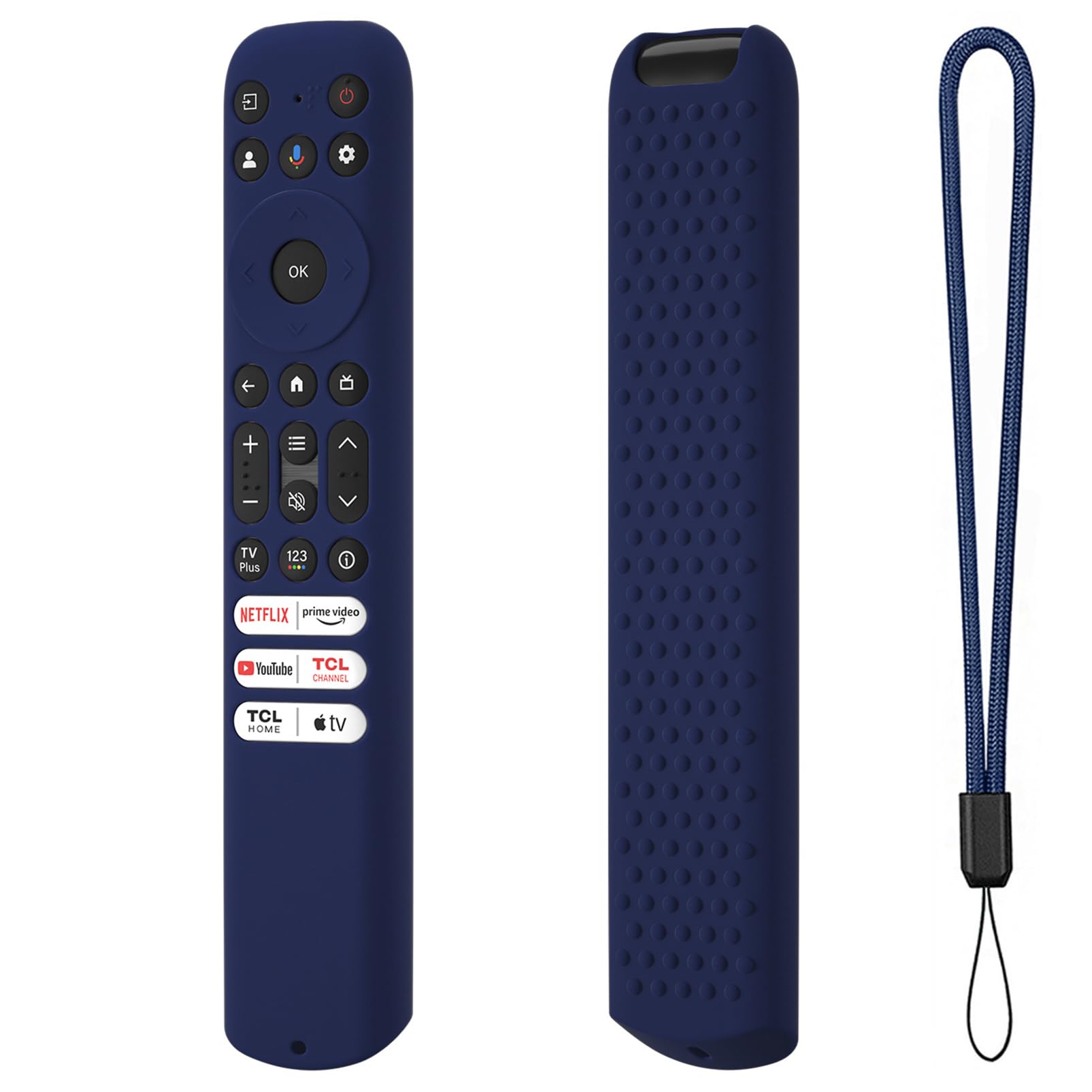 Silicone Remote Cover for TCL RC813 FMB1, Case Sleeve for TCL Remote RC813 FMB1 Protective Sleeve (Dark Blue)