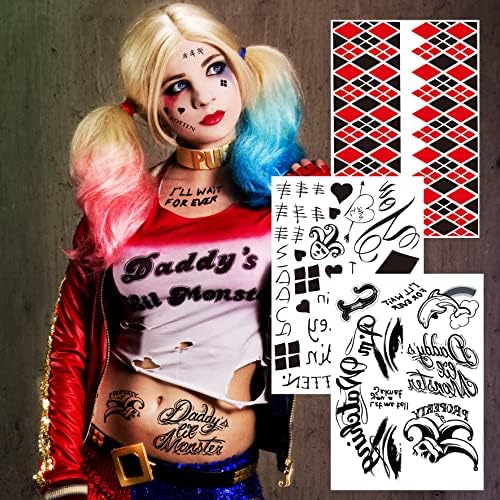 Kotbs 3 Sheets Halloween Temporary Tattoos for Women Men, Waterproof Fake Tattoo Stickers for Kids School Show Halloween Costume Accessories and Parties