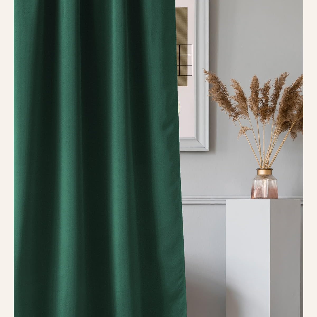 ROOM99 Aura Curtain with Ruffle Tape, 140 x 250 cm, Width x Height Sliding Curtains, Modern Curtain, Living Room, Bedroom - Image 2