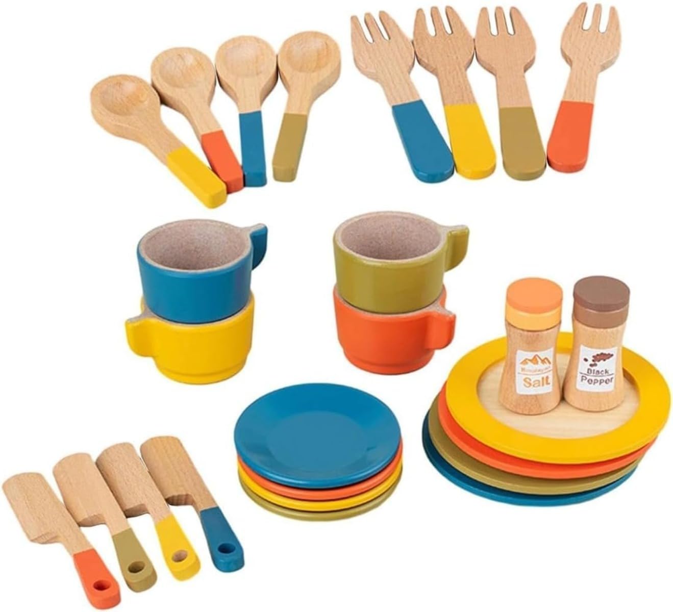 Amazon | Cutdred 木製 ままごとセット 調理器具 食器セット 木の