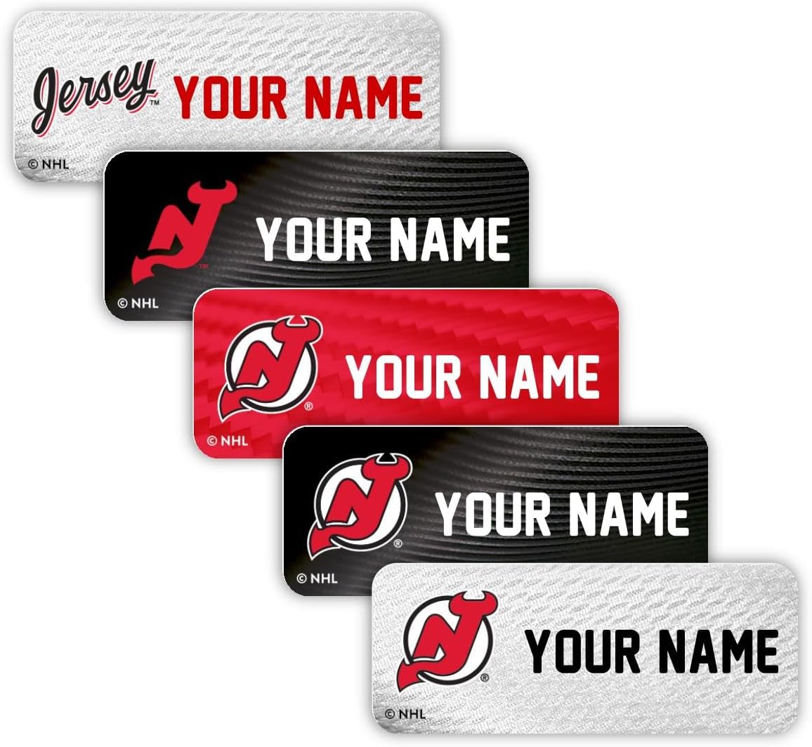 Oliver's Labels ©NHL Theme Original Labels – Personalized Name Stickers – Waterproof & Durable – Custom Printed – Dishwasher Safe