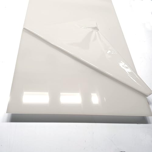 Miniatura 3 de Lámina acrílica fundida blanca, 12 x 18 x 18 pulgadas, ideal para fabricantes, maquinistas y constructores, hoja de plástico, tablas de cortar
