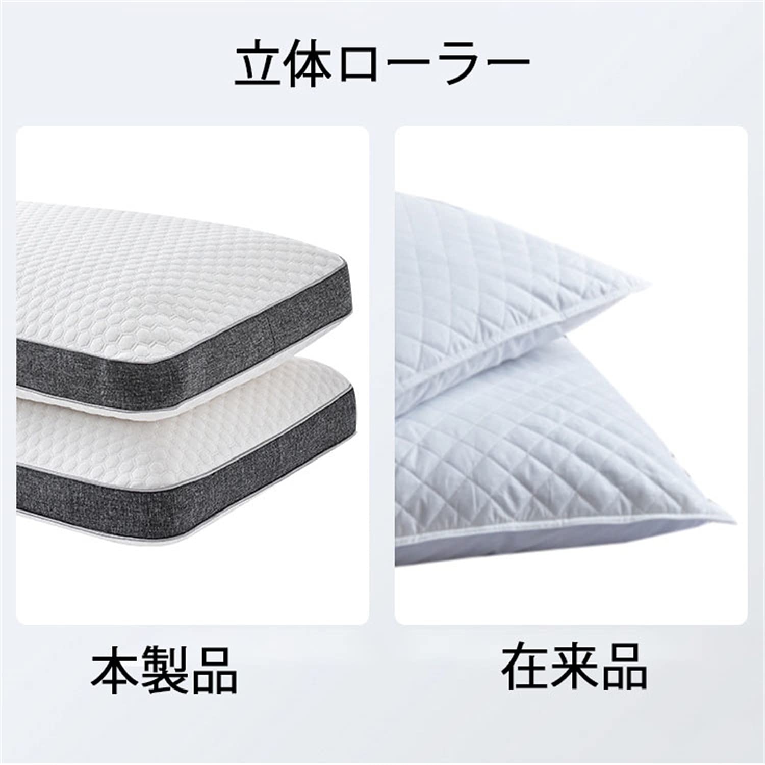 人間工学メモリーフォーム枕 ホワイト/グレー Amazon｜枕 まくら 低反発メモリーフォーム 安眠枕 頭・頚椎・肩