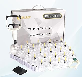 Cupping Therapy Set, Large Size V2.0 for Women Men Vacuum Cup for Body Muscle Back Pain Relief Massage Suck Cellulite Suction Device Cups Cupping Therapy Set