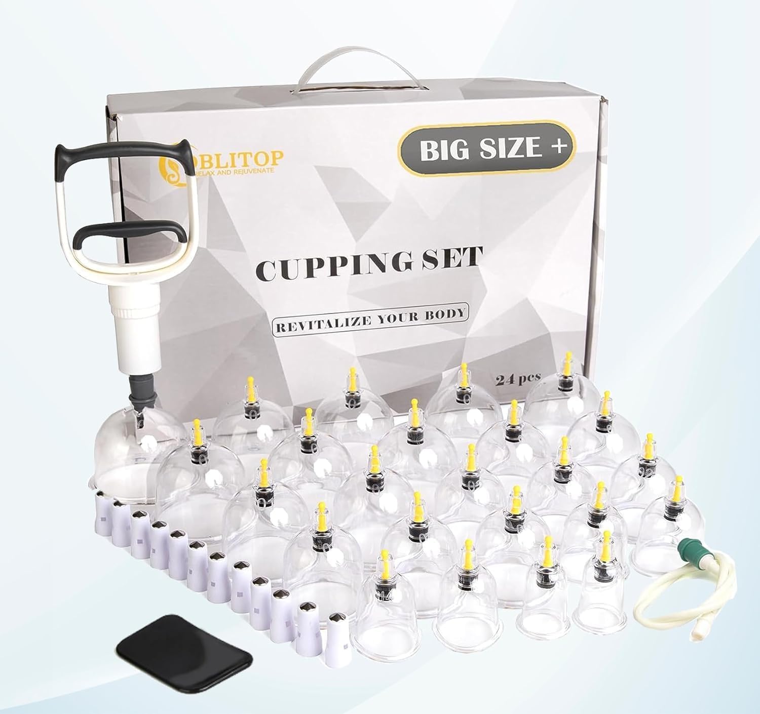 Cupping Therapy Set, Large Size V2.0 for Women Men Vacuum Cup for Body Muscle Back Pain Relief Massage Suck Cellulite Suction Device Cups Cupping Therapy Set