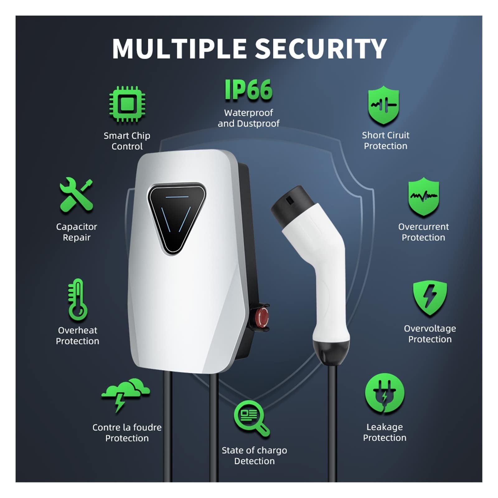 Amazon.co.jp: EV 充電器 Type2 62196-2 アダプター充電ケーブル