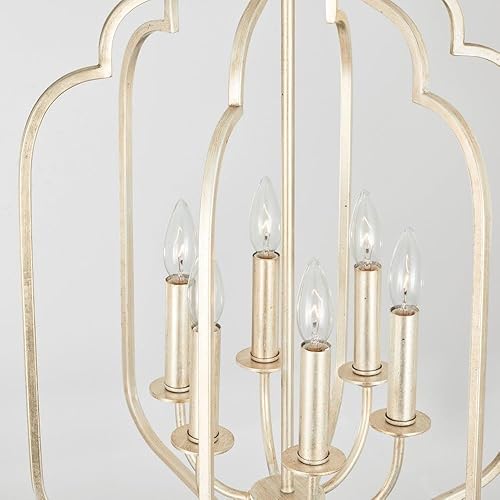 Miniatura 4 de Capital Lighting 538731WG Ophelia - Colgante de vela de marco abierto, 3 luces, 180 vatios totales, 20 pulgadas de alto x 14 pulgadas de ancho,