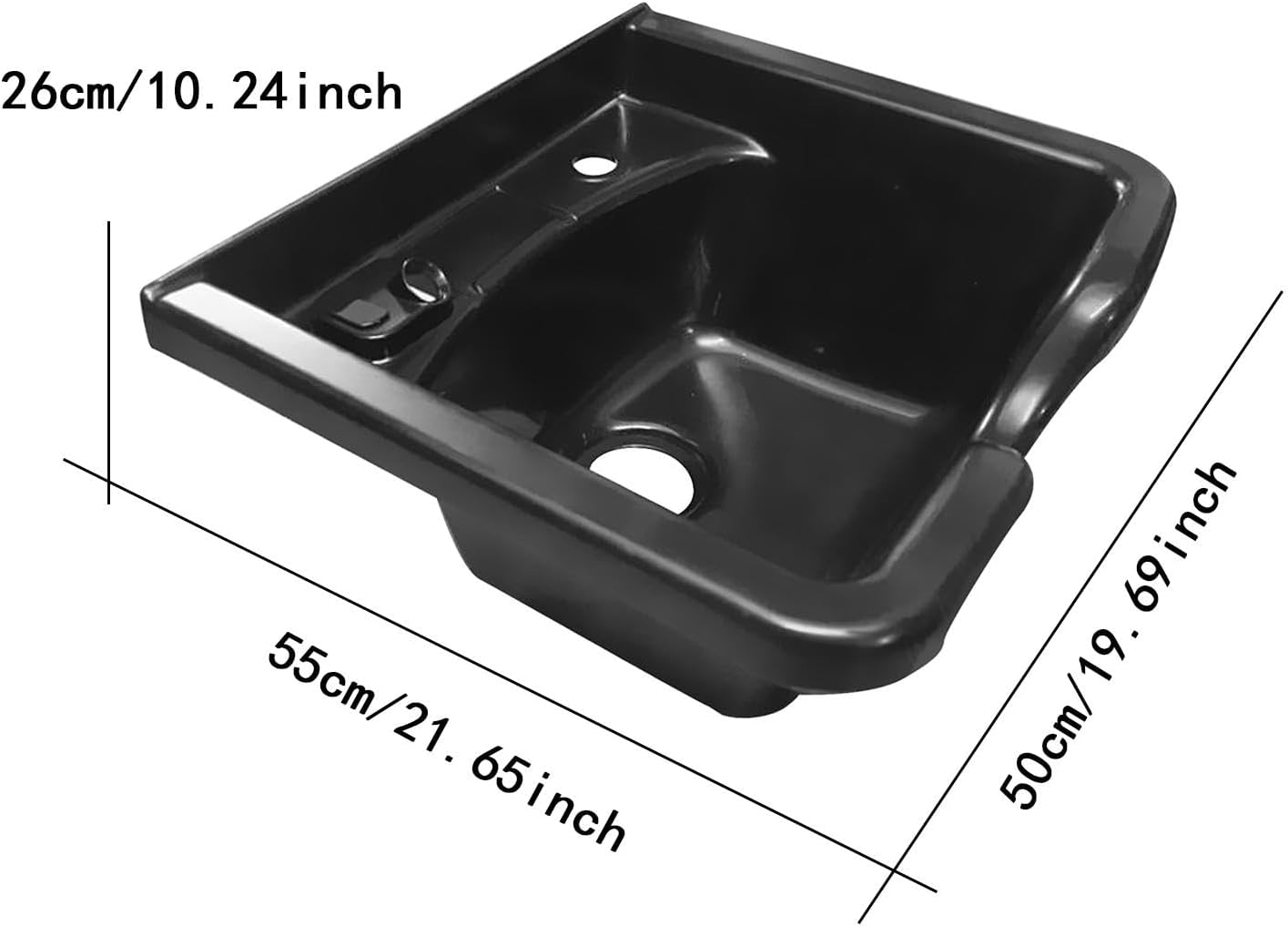 Colcolo サロン用シャンプーボウルヘアシンク洗面台ポータブル家庭用・理髪店美容師洗面台, Style A