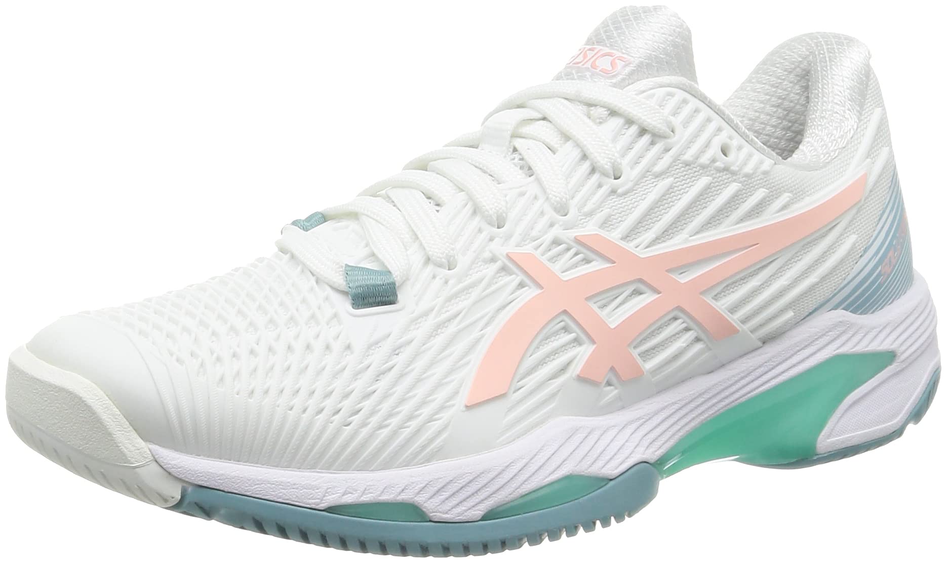 ASICS Donna Solution Speed FF 2 AC Scarpe da Tennis Scarpa per Tutte Le Superfici Bianco - Rosa