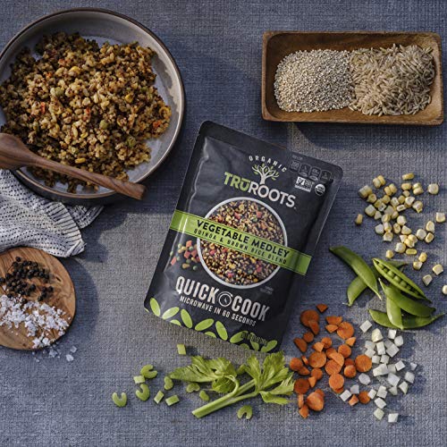 TruRoots Organic Quick Cook Quinoa and Brown Rice Blend, Vegetable Medley, 8.5 Ounces (Pack of 8) - Thumbnail 5