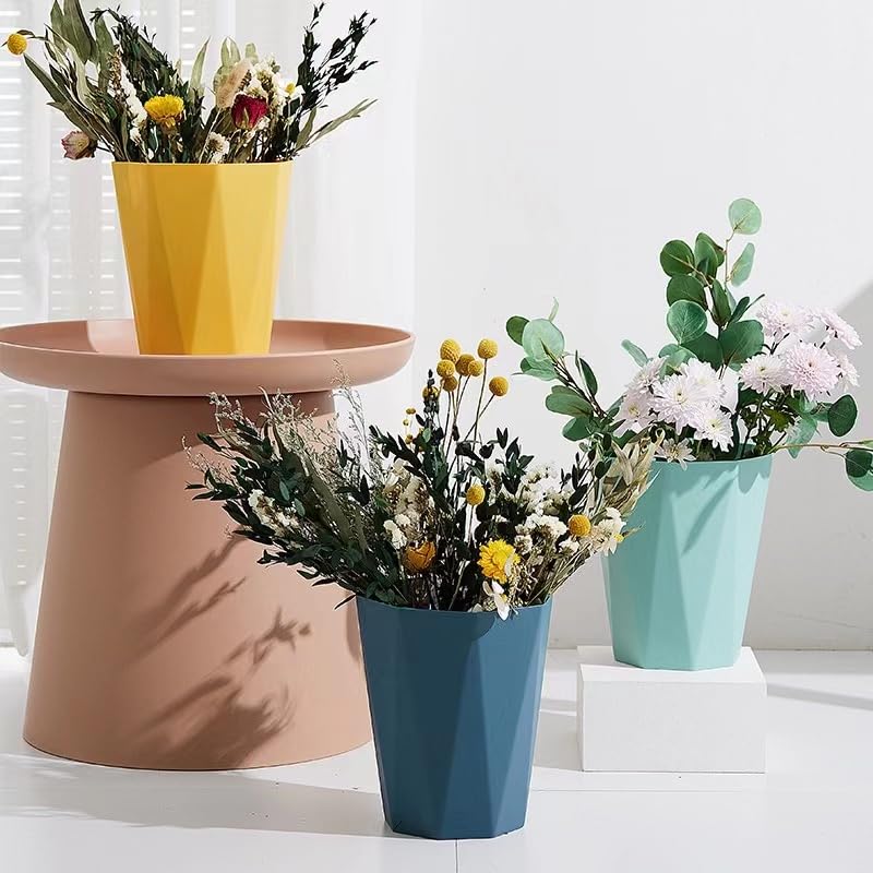 Miniatura 5 de Elegante cubo de basura pequeño de plástico poligonal, contenedor de basura para baños, cocinas, oficinas en casa, habitaciones de los niños, 2.6