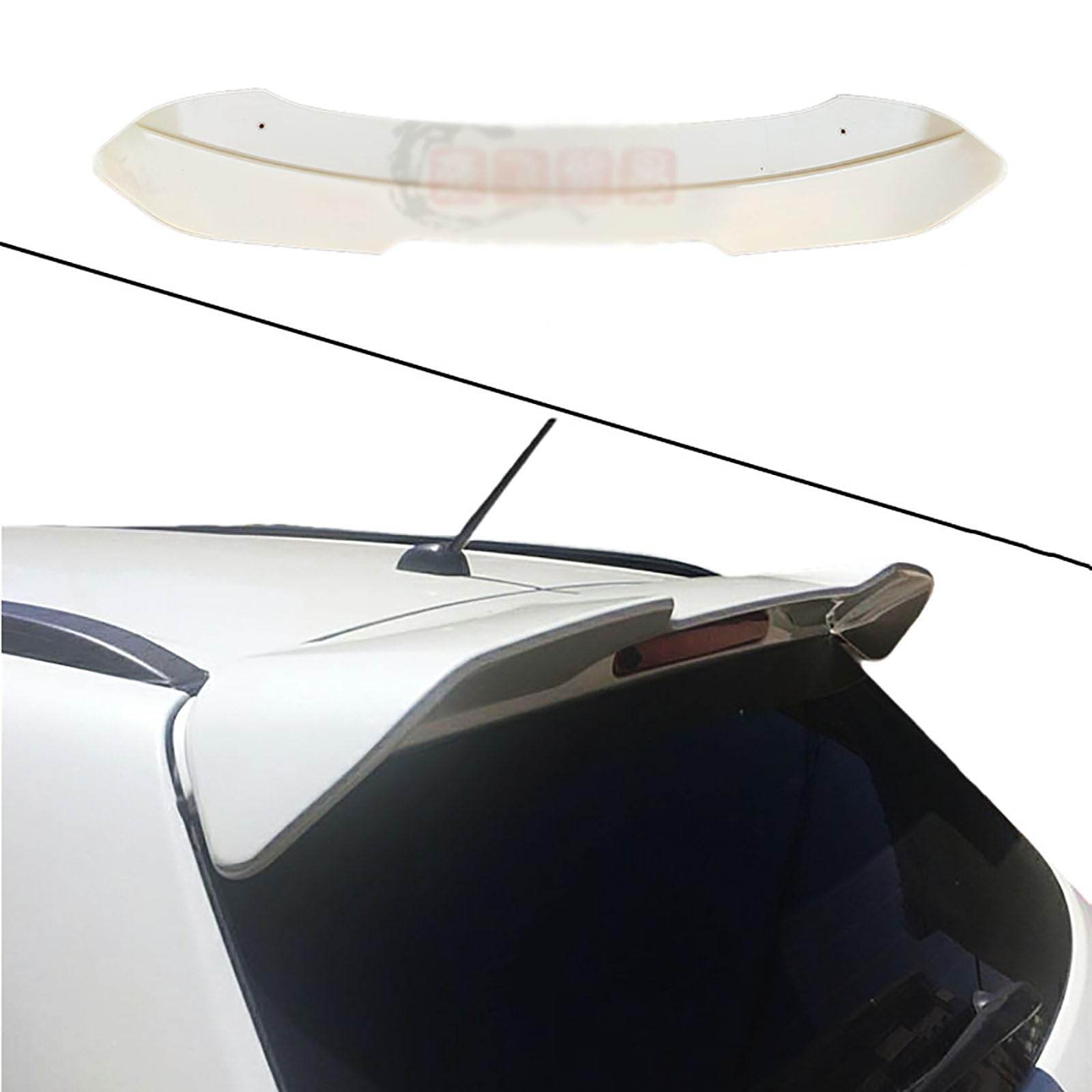 Kompatibel für 2016-2021 Suzuki Vitara GrandVitara, Auto-Heckspoiler, Festem Windabweiser, Hinteren Kofferraum-Dach-Sport-Splitter,Glossy Black
