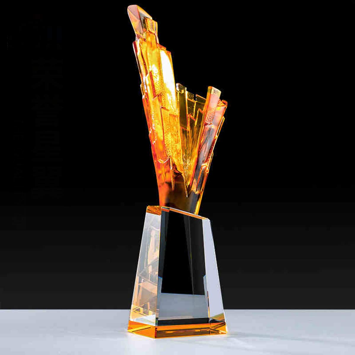 Wings Of Glory Glass Trophy Crystal Custom High-end Creative Lettering Excellent Staff Annual Meeting Awards Gifts