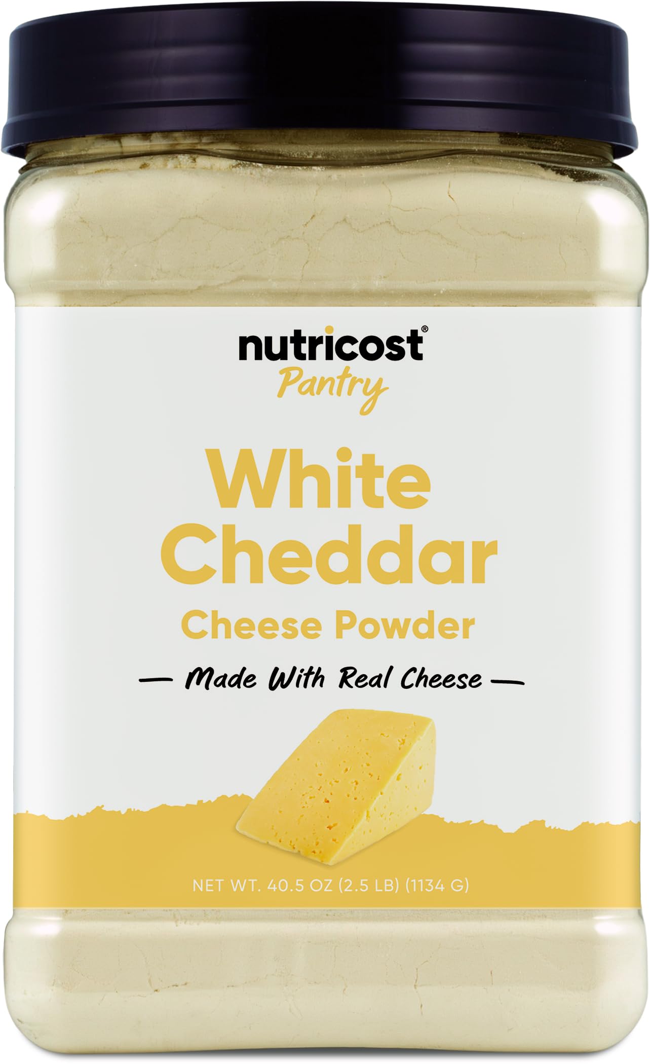 Nutricost Pantry White Cheddar Cheese Powder (2.5 Pounds Per Bottle) - Powdered Cheese :: Great for Cooking, Baking, Popcorn, and More!