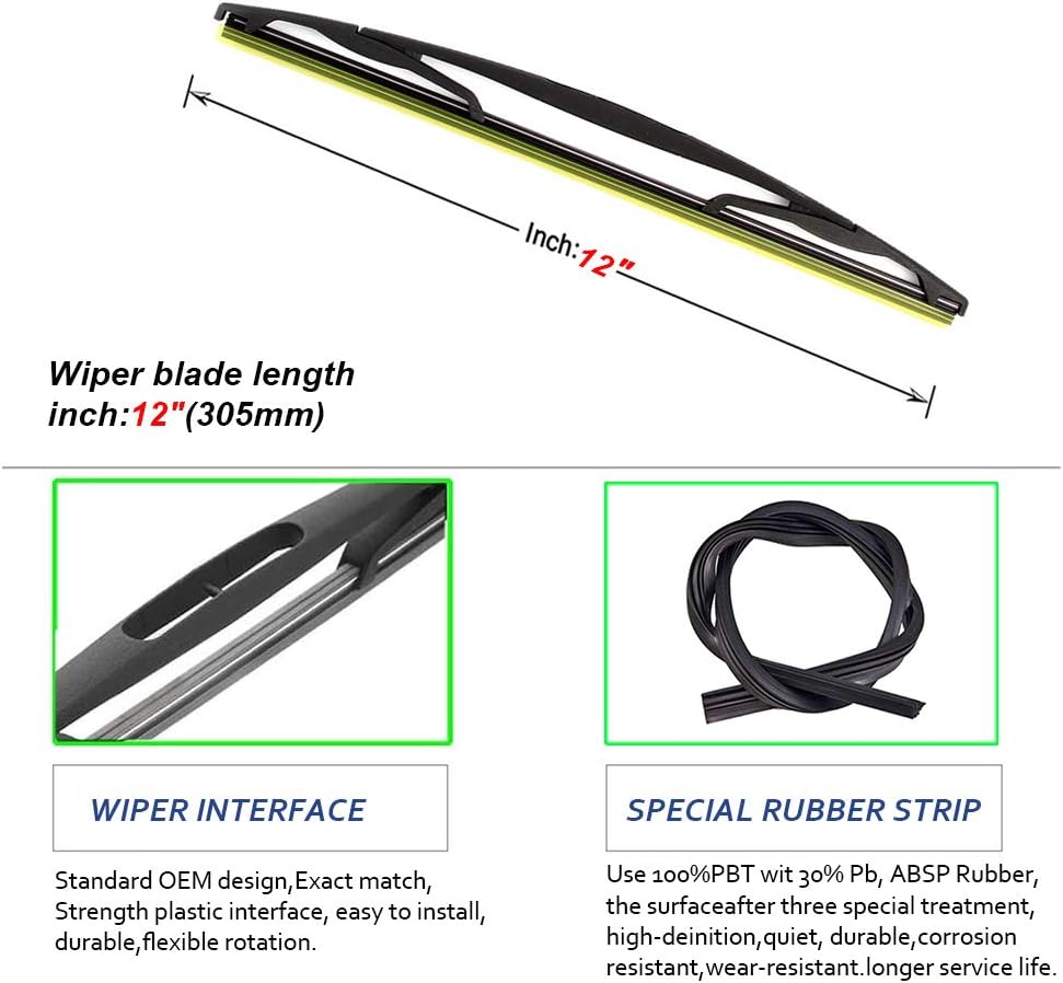 Buy Parrati 25820122 15280813 Windshield Wiper Blade Arm Rear Set Of 2 Oem Quality Online In Indonesia B01naqsqjl