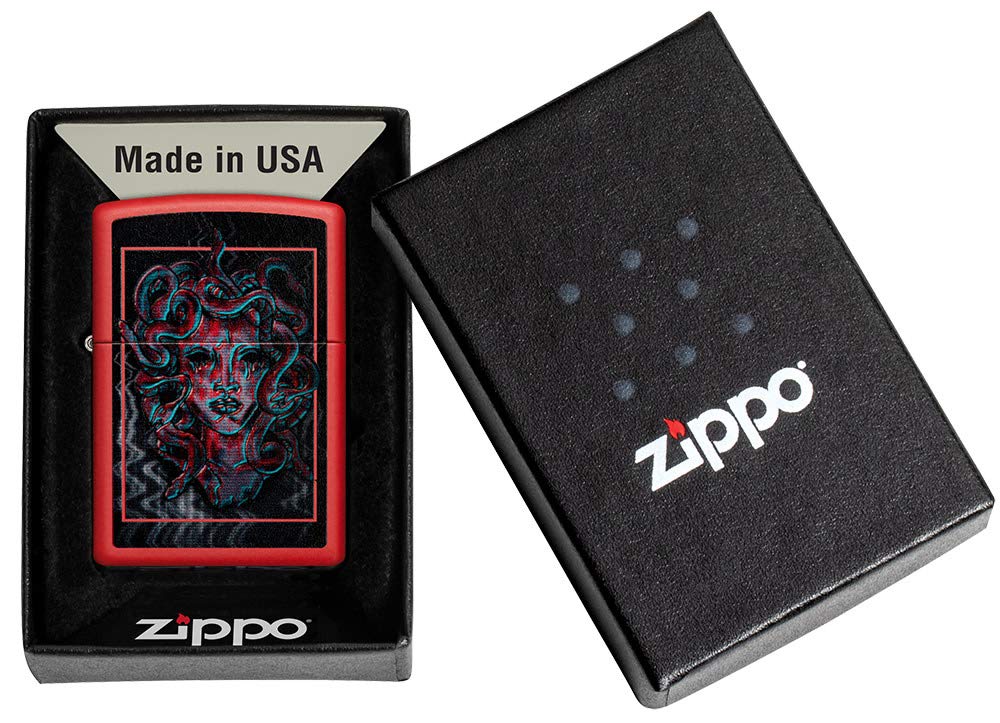 Amazon.co.jp: Zippo Medusa レッドマットポケットライター レッド