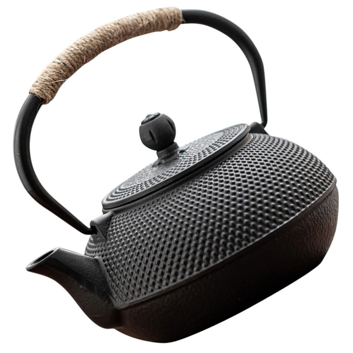 Tetera de Hierro Fundido Pequeña con Infusor para Sueltas Resistente y Práctica para Oficina y Hogar Tetera Metálica con Asa Robusta para Uso Familiar y Salas de Té