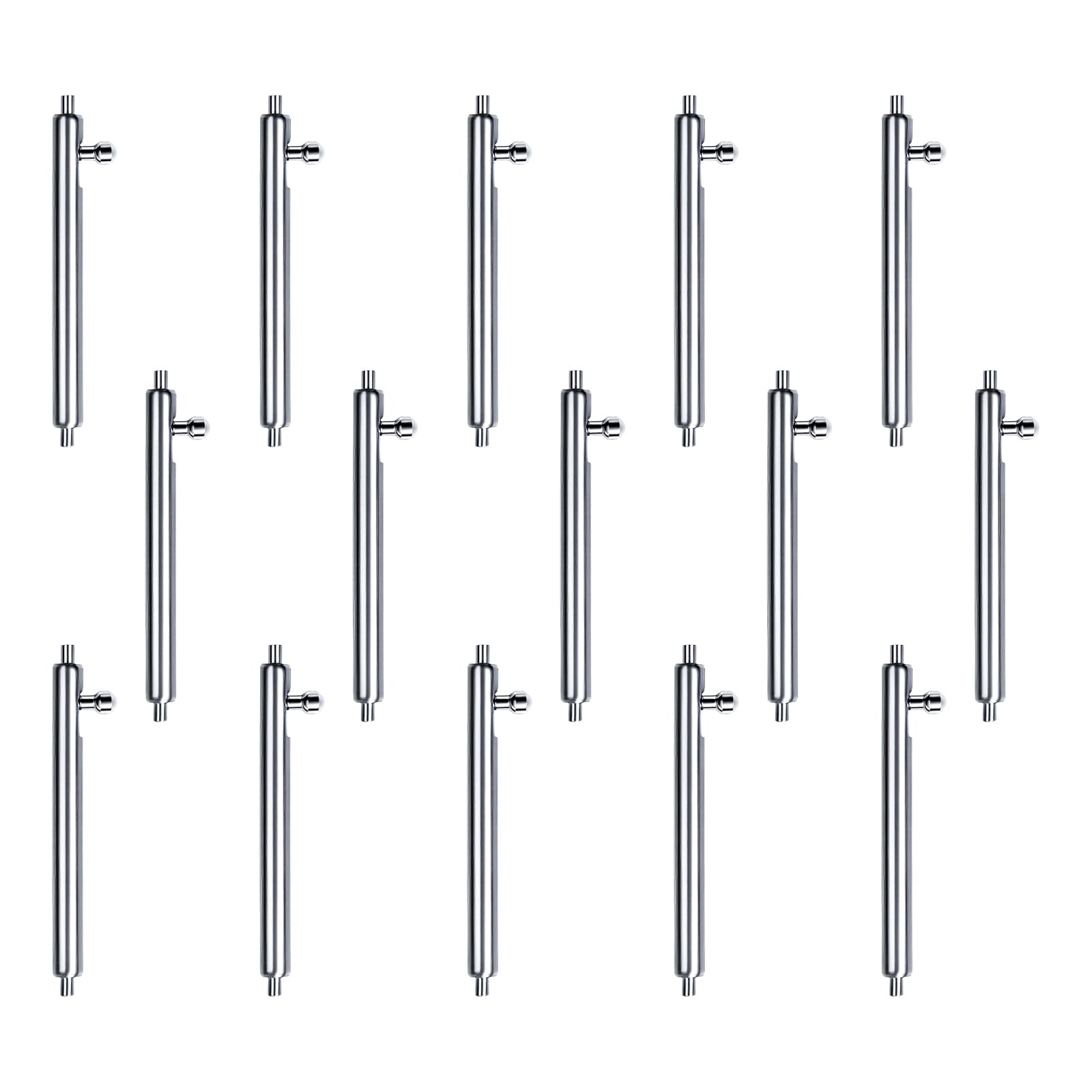 Shurhome 15Pcs Watch Strap Watchband Tubes Pins Repairing Tool Replacement Accessories Watchband Tubes Pins Strap Quick Releasing Spring Rod Stainless Steel