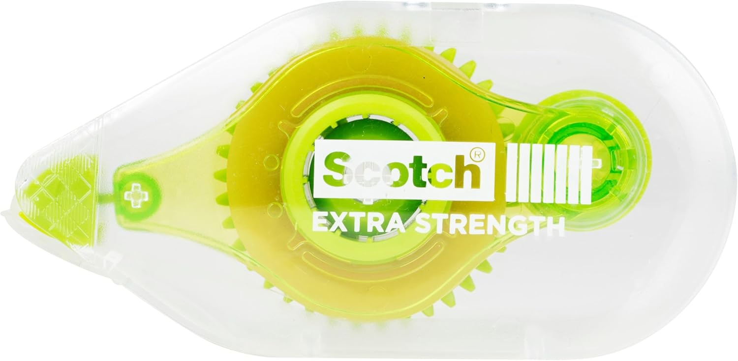 Scotch Adhesive Roller Extra Strength, .31 in x 33 ft, Great for Home Office and School Projects, 1-Pack