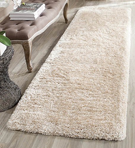 Safavieh South Beach Shag Collection 8' X 10' Champagne Sbs562C Handmade 1.8-Inch Thick Area Rug #TOP5