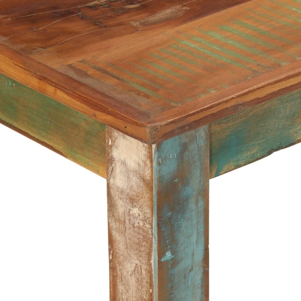 vidaXL Dining Table, Kitchen Table with Wooden Legs, Restaurant Table, Dining Room Furniture, Dinner Table, Retro Style, Solid Wood Reclaimed