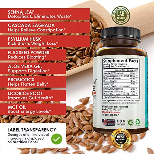 Nutririse Colon Cleanse + Garcinia Cambogia, Cleansing & Weight Management Support Bundle, Gluten Free, Natural Appetite Support And Gentle Cleanser For Women & Men With Probiotics & Mct Oil #TOP4