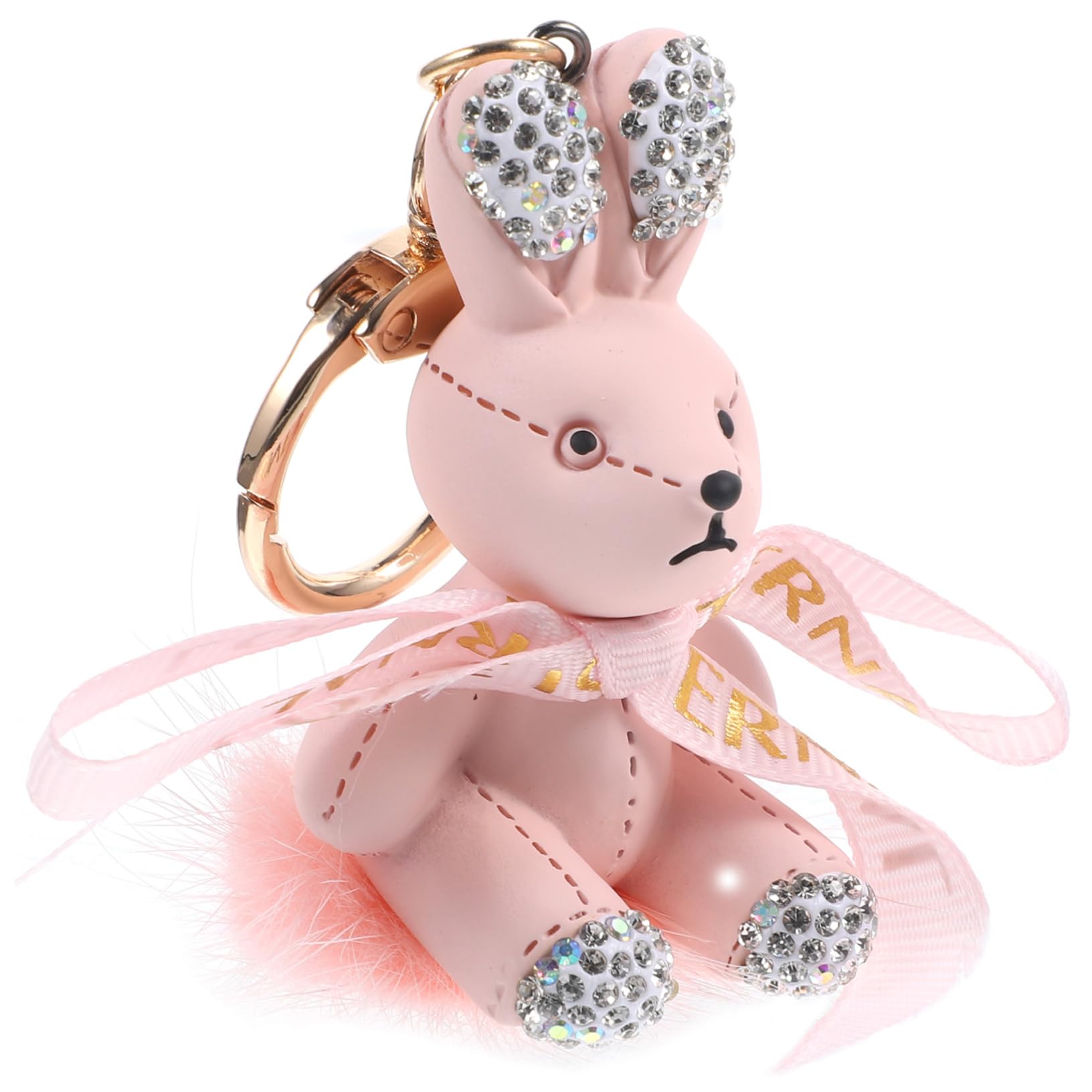 GALPADA 4piezas Llaveros De Conejo Pompón Colgante Decorativo De Conejo Adorable Para Claves y Accesorios De Bolsos Para Amantes De Animales