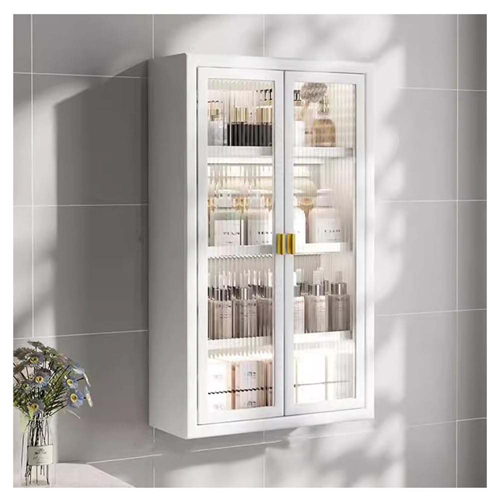 Kleiner Badezimmer-Wandschrank 30,5 Cm – Schmaler Medizinschrank Mit Regalen, Wasserabweisend, Grau/weiß
