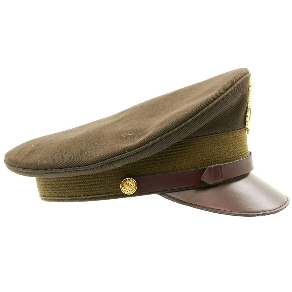 WW2 将校用クラッシャーバイザーキャップ US ARMY/米軍 WWII 将校 WW2 アメリカ空軍将校クラッシャーバイザーキャップカーキ