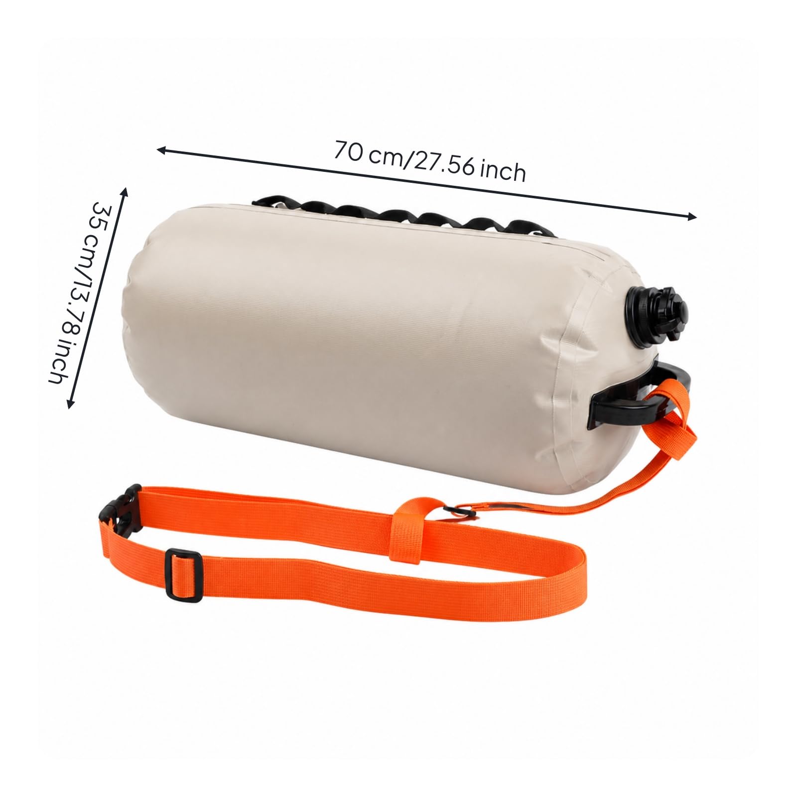 Milageto Bolsa Agua Inflable con Asa Transporte Portátil Bolsa Agua con Correa Ajustable Resistente para Viajes en Vehículo, Almacenamiento Exterior
