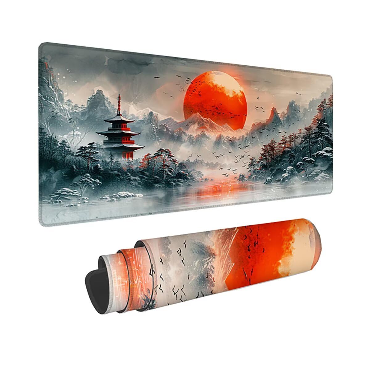 Podkładka pod mysz do gier XXL duża mysz 1500 x 800 x 3 mm, duża podkładka pod biurko z antypoślizgową gumową podstawą dla zwiększenia precyzji i szybkości Architektura PjY15181 N-U