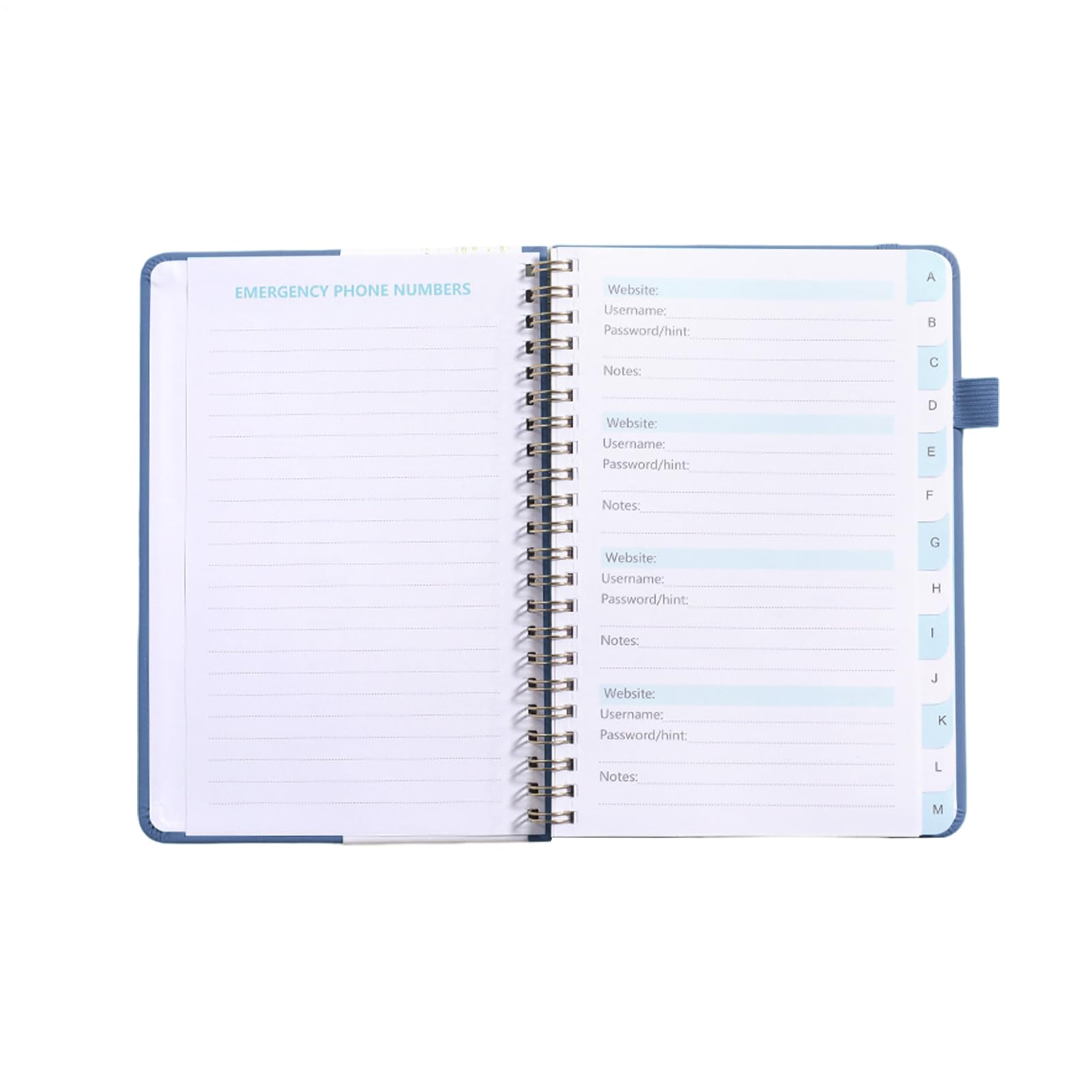 Address and Password Book A6 Address Book with Alphabet Index Hardcover Password Journal Small Password Keeper 56 Pages Easy to Carry Secure Organizer for Important Website Address