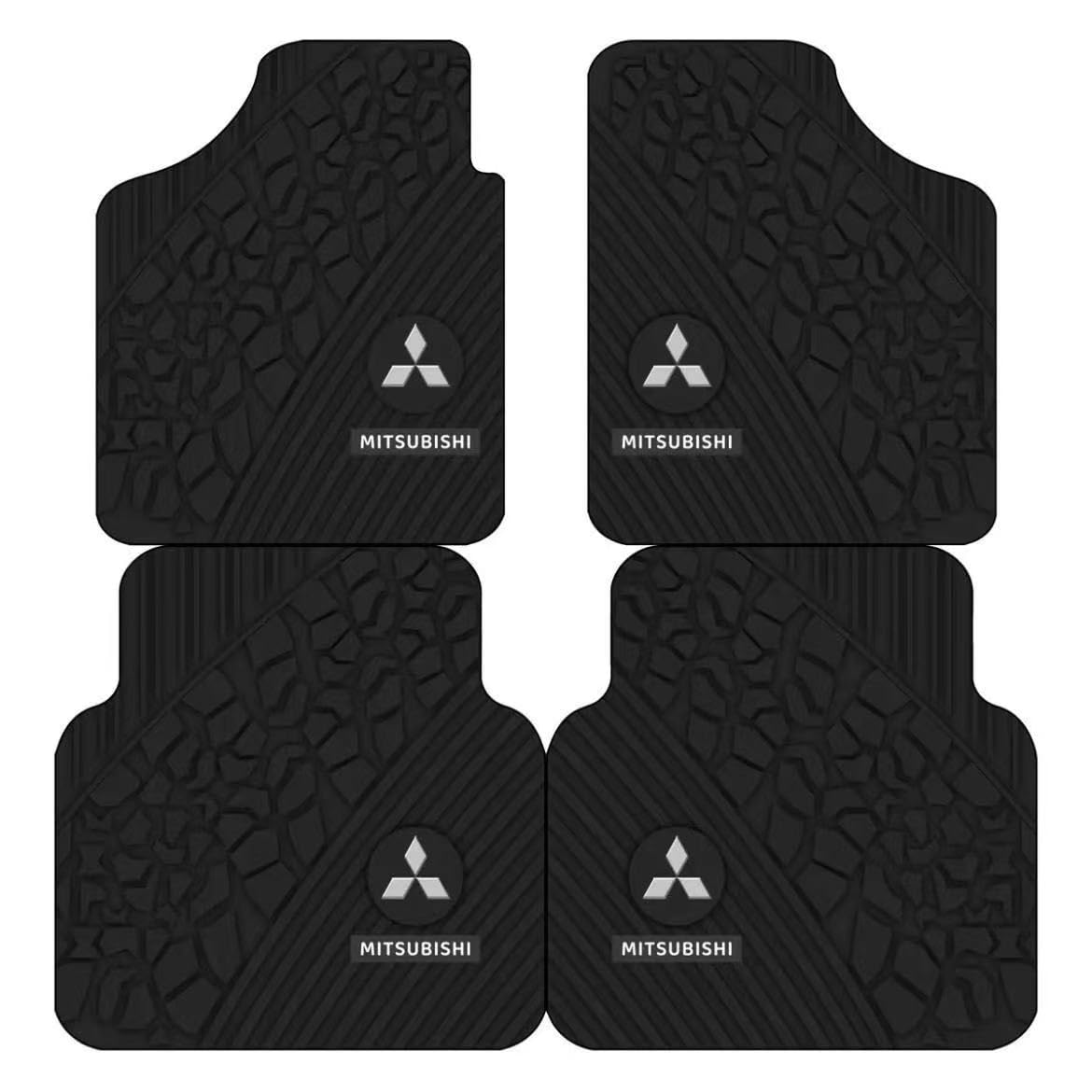 Car Floor Mats Compatible for Mitsubishi Eclipse Cross 2025, Full Set Waterproof Non-Slip Heavy Duty All Weather Interior Protection Accessories Black