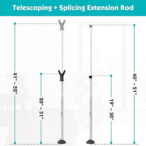 Miniatura 3 de Barra de seguridad para puerta, barra de bloqueo de puerta corredera con bloqueo antielevación, barra de seguridad ajustable para puerta corredera