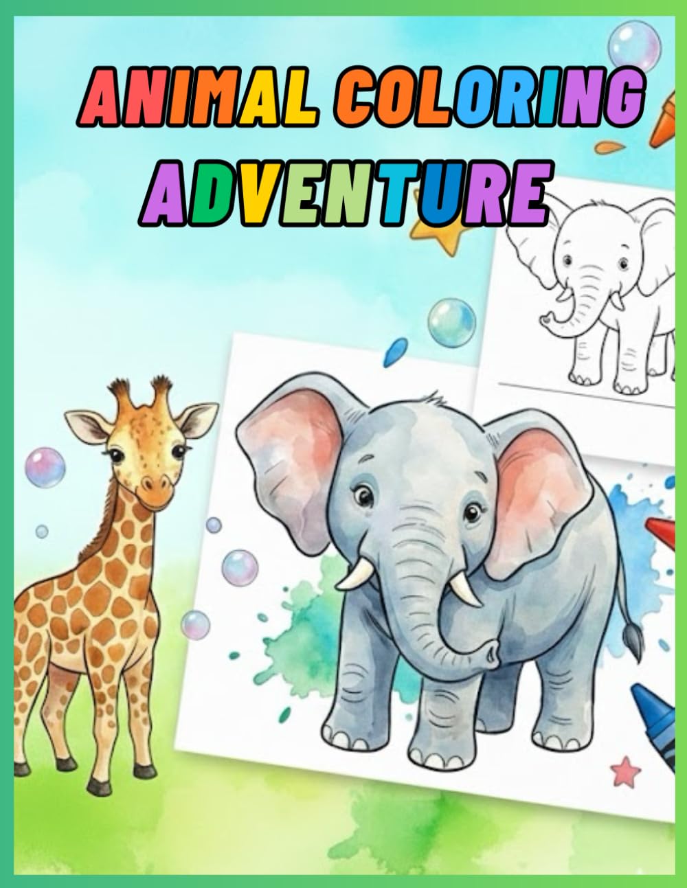 Animal Coloring Adventure: A fun and educational coloring book for preschoolers