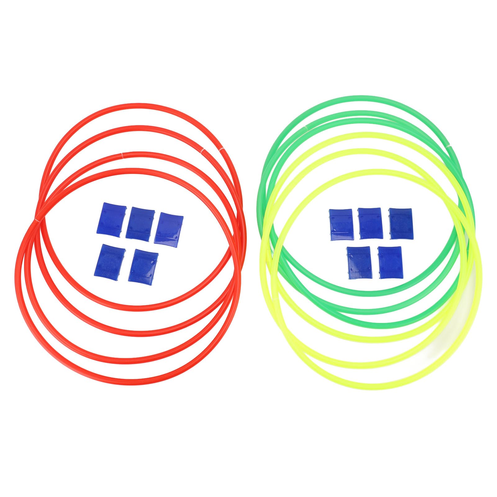 10 aros de entrenamiento sensorial con conectores, aros redondos de plástico, material suave para ejercicio de niños, mejora el enfoque y el desarrollo del equilibrio, seguro e identificación de 38 cm