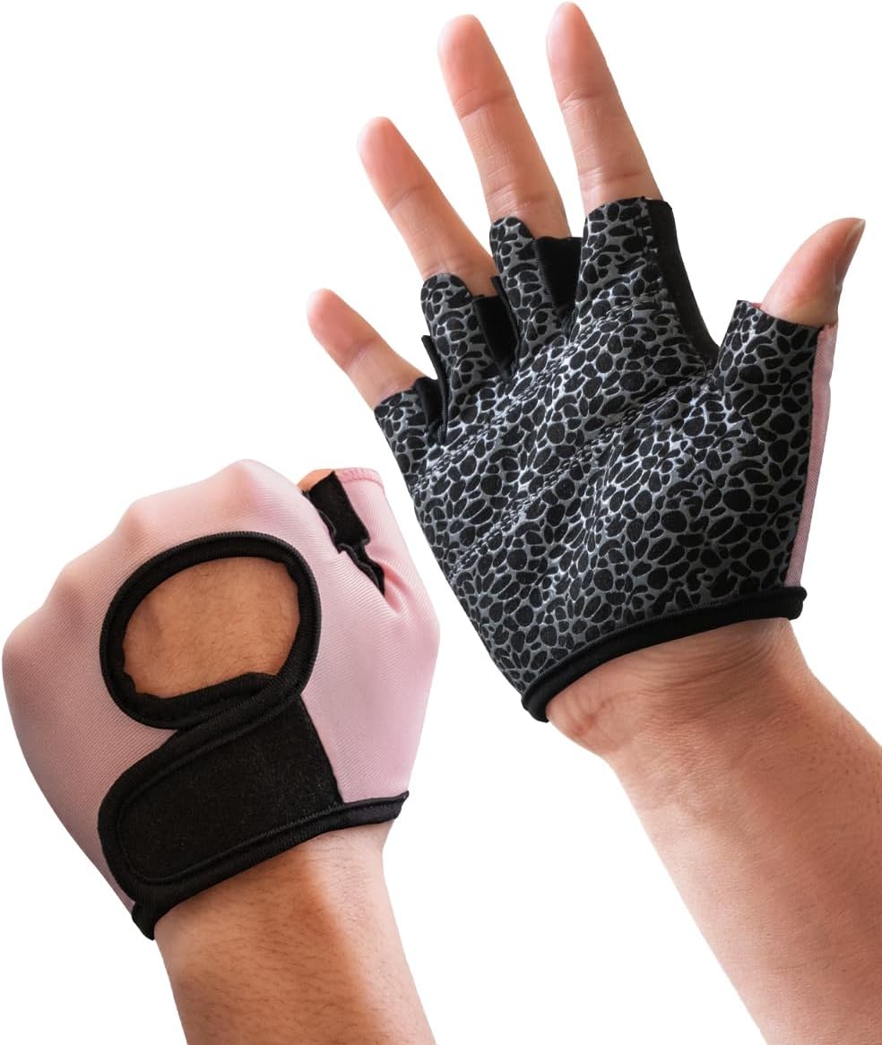 Sunnex Fingerless Gym Gloves for Men & Women - Lightweight Breathable Weightlifting Workout Gloves with Padded Palms