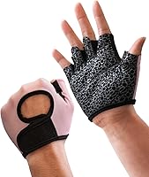 Sunnex Fingerless Gym Gloves for Men & Women - Lightweight Breathable Weightlifting Workout Gloves with Padded Palms