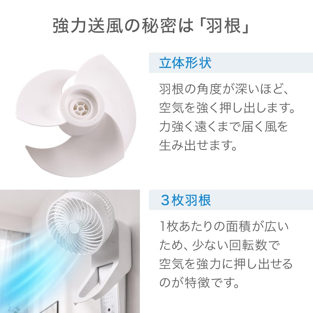Amazon | 【節電対策】壁掛け扇風機 サーキュレーター リモコン付き
