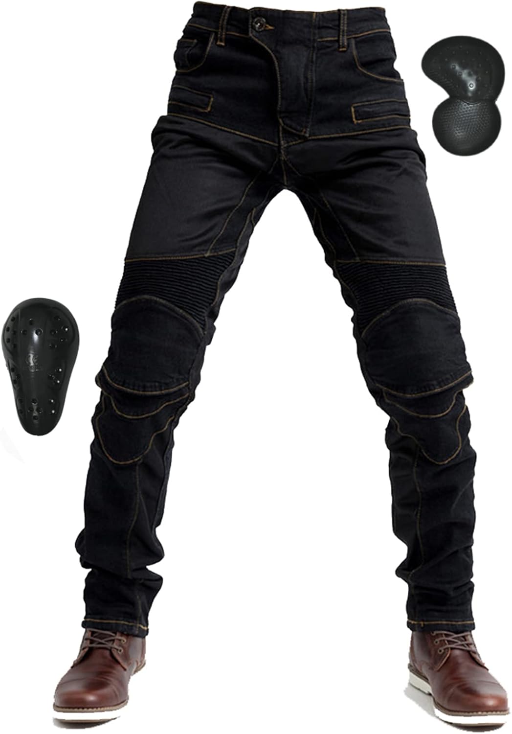 [RENHE] バイクパンツ 夏 メンズ バイク用メッシュパンツ 夏用 ライディングパンツ プロテクター ライダースパンツ 通気 バイクズボン ストレッチ素材 耐磨耗